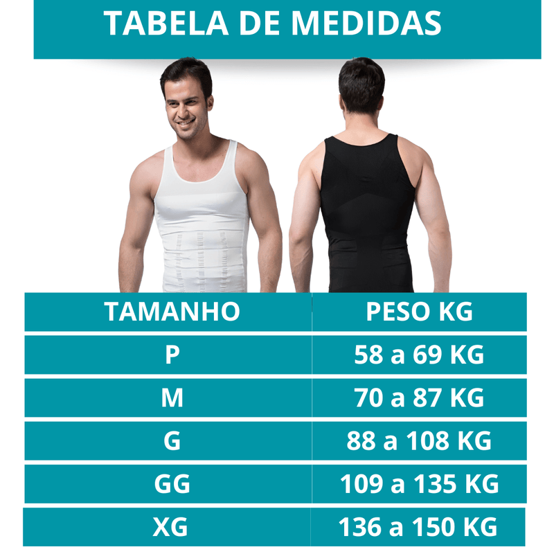 Camisa de compressão ultrafina masculina Fit Shape Pro® - modela sem apertar