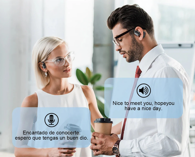 GlobaLink Pro — Fone de Ouvido Bluetooth com Tradução Instantânea em 120 Idiomas!