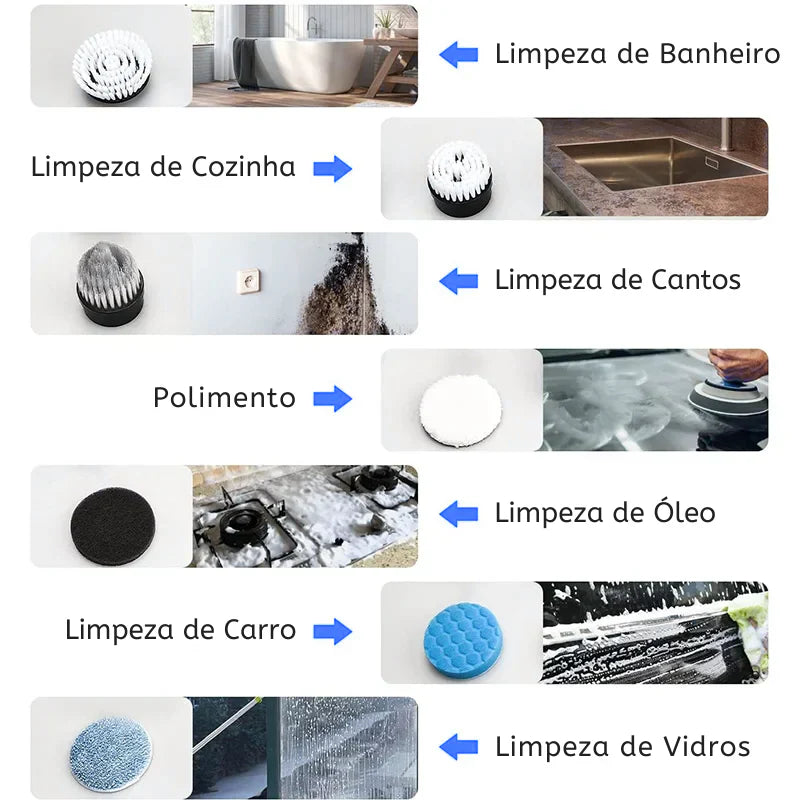 MopPower — Esfregão Elétrico Multiuso para Limpeza Profunda e Sem Esforço