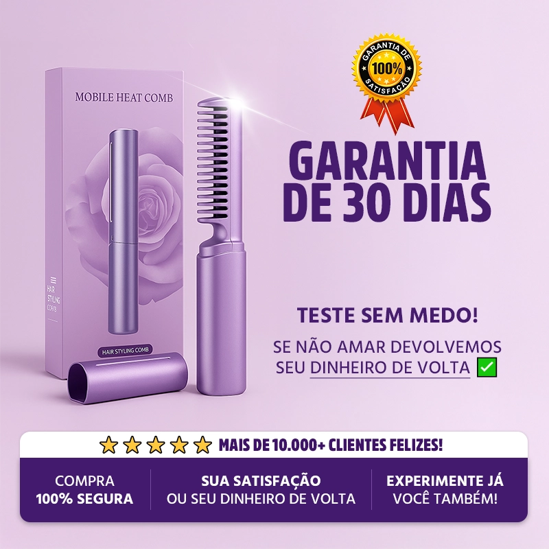 Pente Alisador de Cabelo 5 em 1 Sem Fio InfiniteGlam®